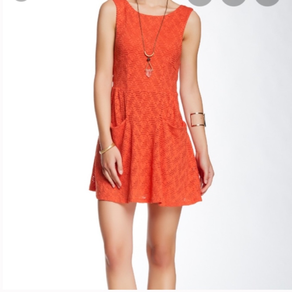 COPY - Free People Summer Lace Poppy Dress Orange Size XS